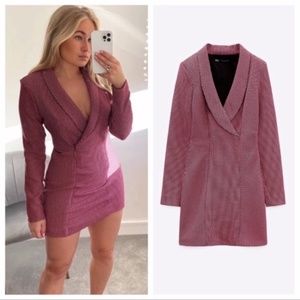 ZARA Pink Blazer Dress
